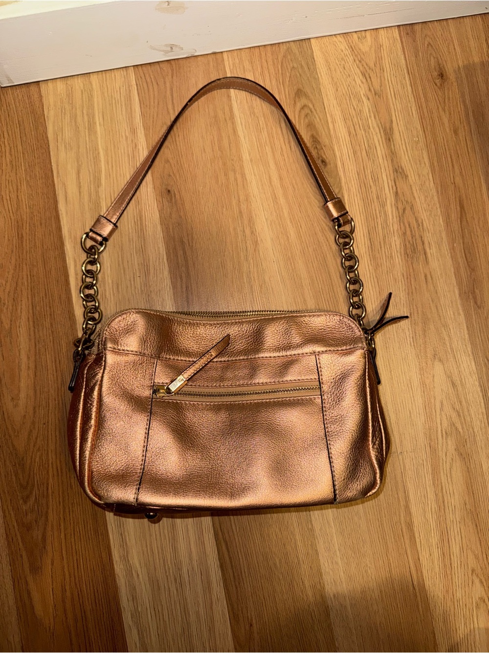 B Mckowsky Metallic Copper Shoulder Bag - Women's Fashion Handbag